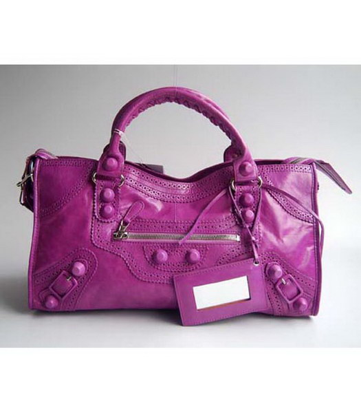 Balenciaga Giant Covered Part Time Viola Grande borsa